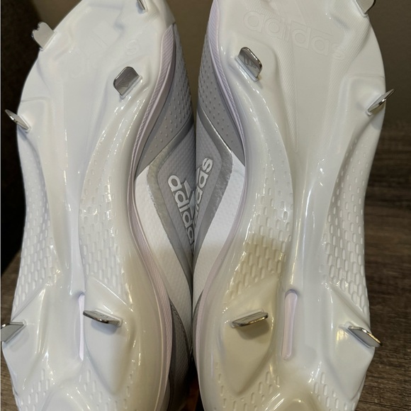Adidas Icon 7 Metal Baseball Cleats Shoes Core Gray White Men's Size 12.5 - Picture 5 of 7